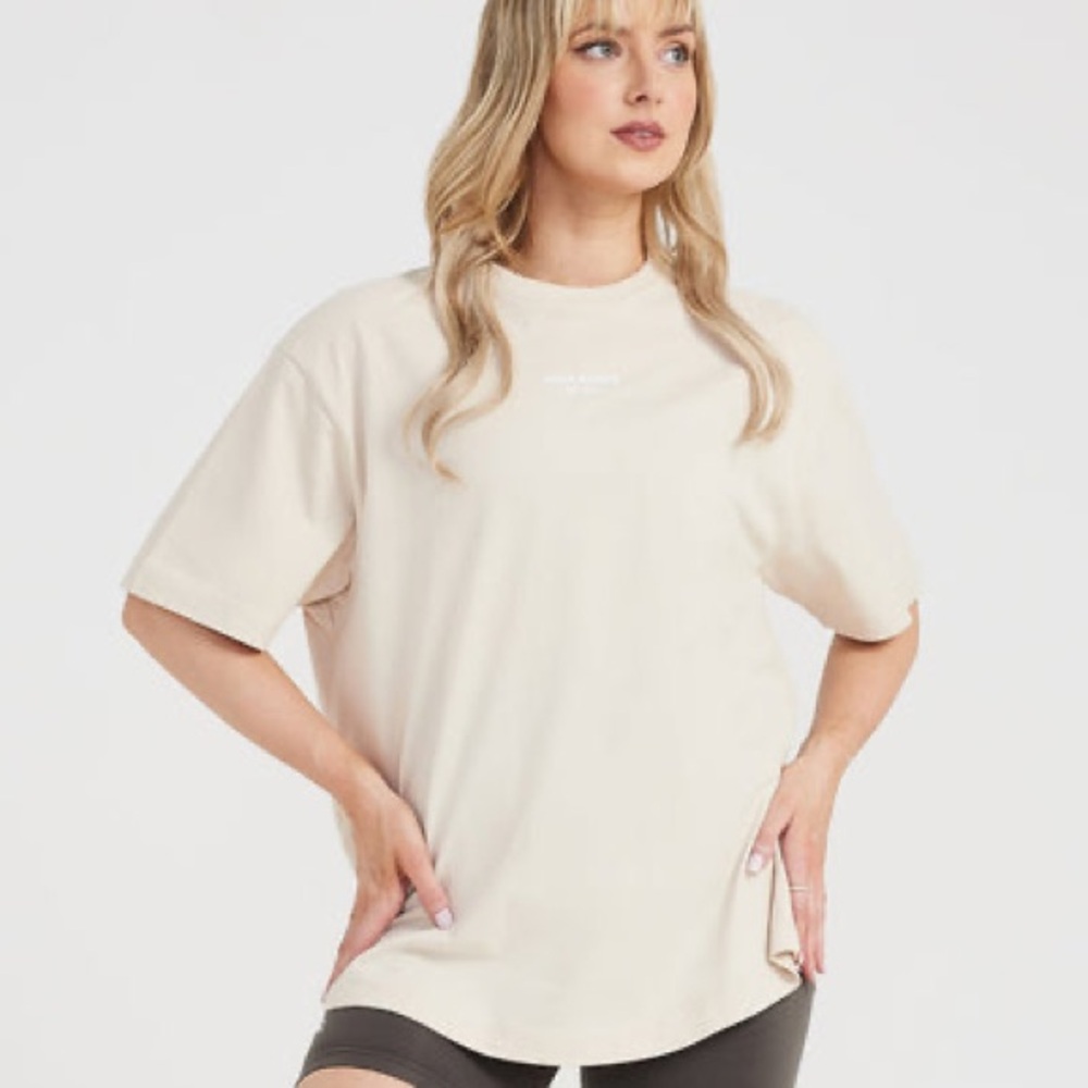 Oner Active Graphic Oversized Short Sleeve Sand